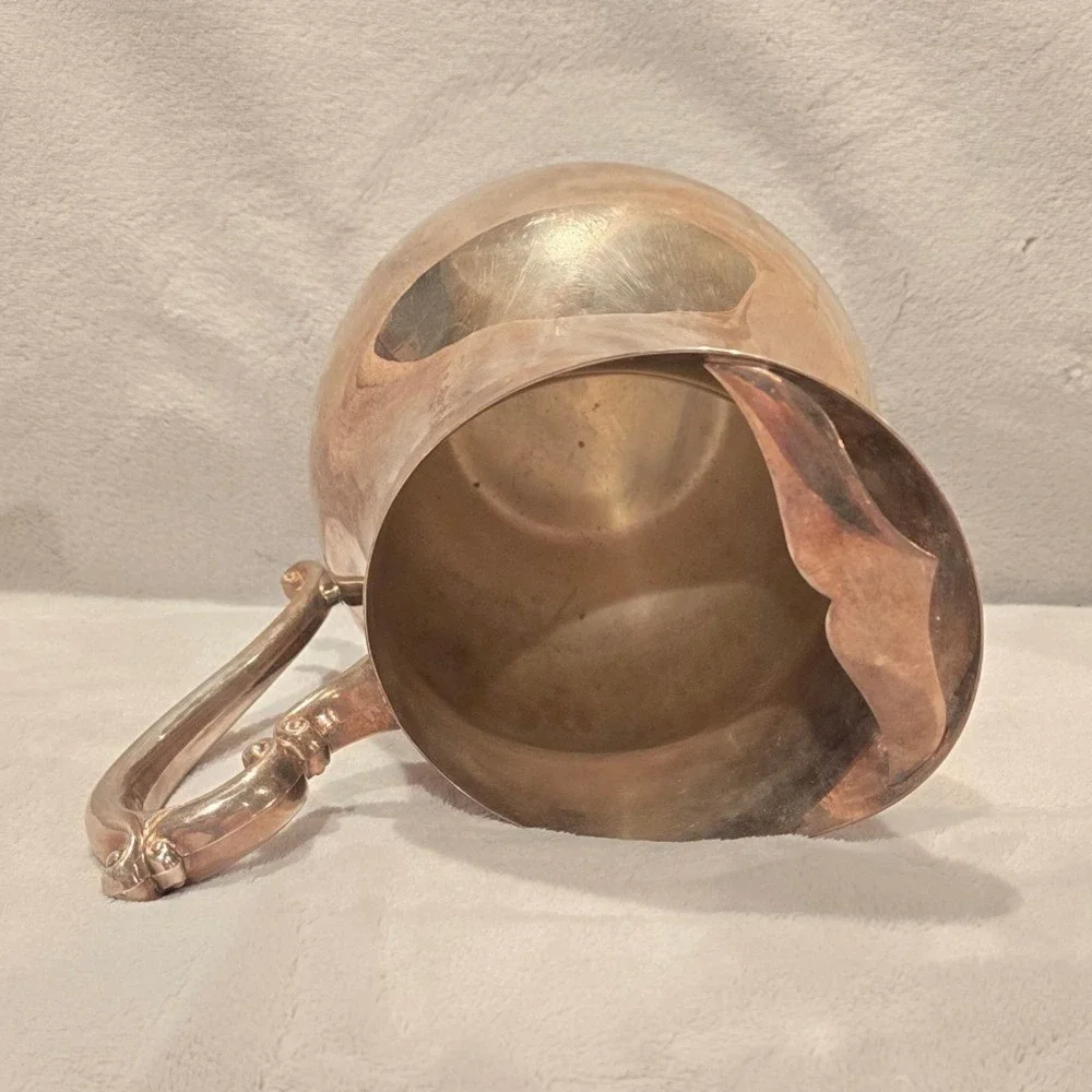 Vintage‎ FB Rogers Silver Co 1883 Footed Silver Plate Water Pitcher Ice Guard